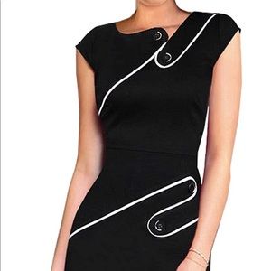 Beautiful, business casual dress. Soft & comfortable. Form fitting & flattering!